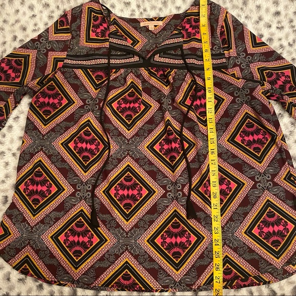 GIBSON LATIMER | DIAMOND BLOUSE WITH BLACK TASSELS - Picture 12 of 15